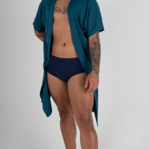 Kimono viscolycra - Azul Petróleo