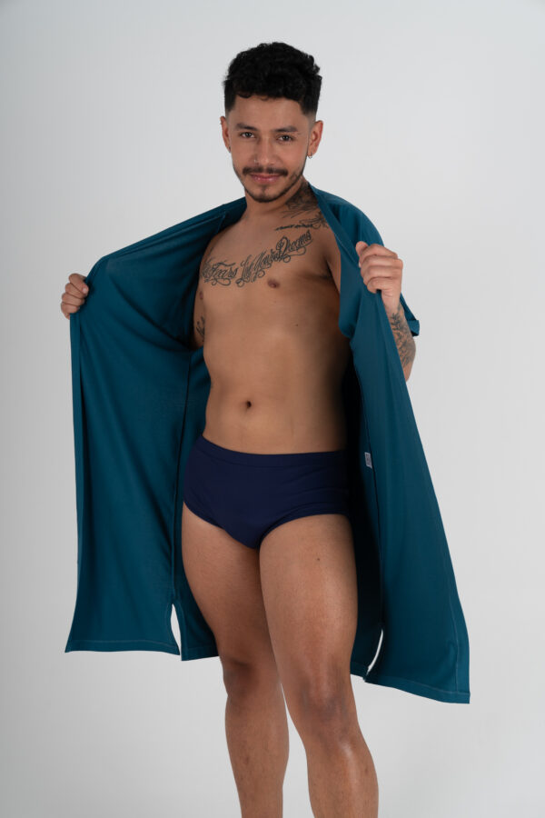 Kimono viscolycra - Azul Petróleo - Image 3